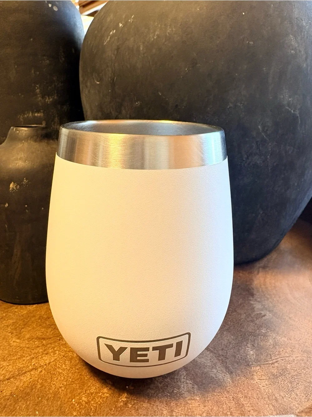 Yeti White Stemless Stainless 10oz Wine Tumbler
